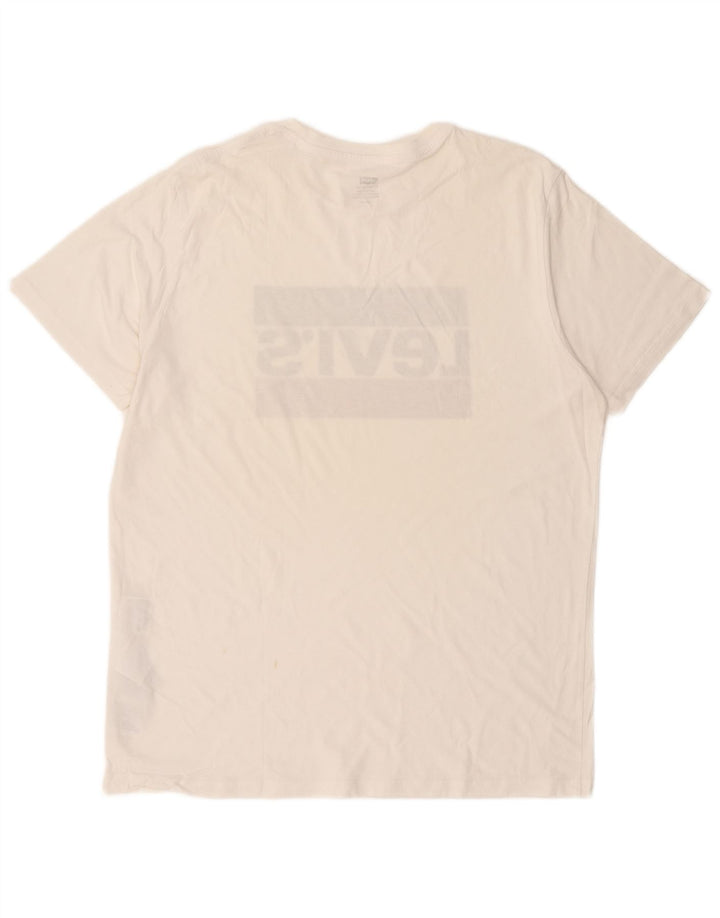Мужская футболка с рисунком LEVI'S, большой белый хлопок