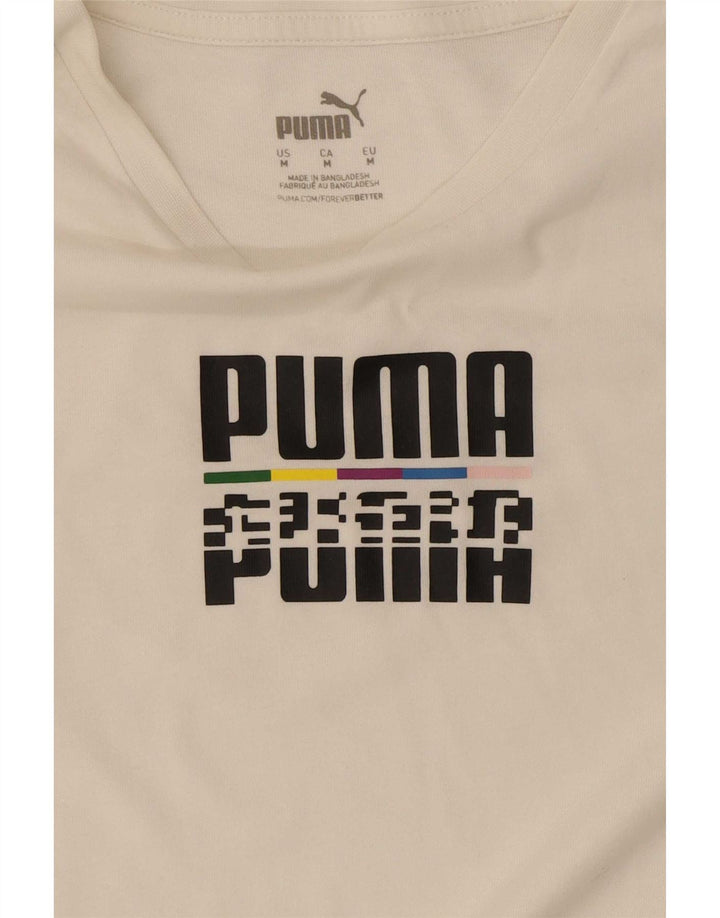 Мужская футболка с рисунком Puma, средний белый