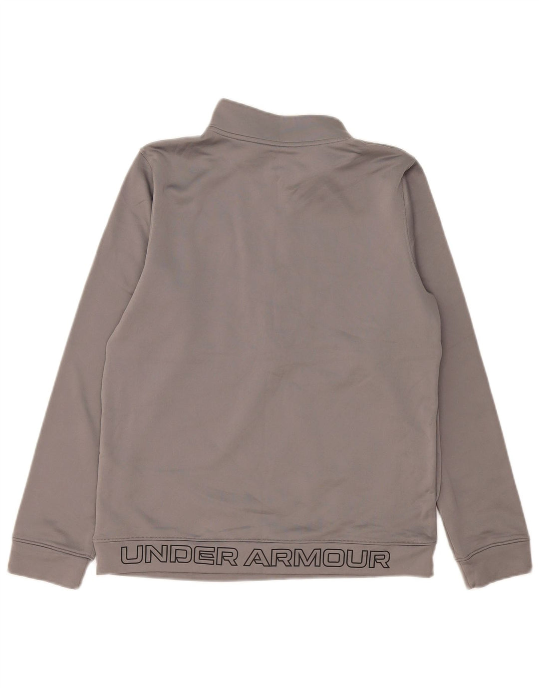 Толстовка с воротником на молнии для мальчиков Under Armour, джемпер, 13–14 лет, XL, серый полиэстер