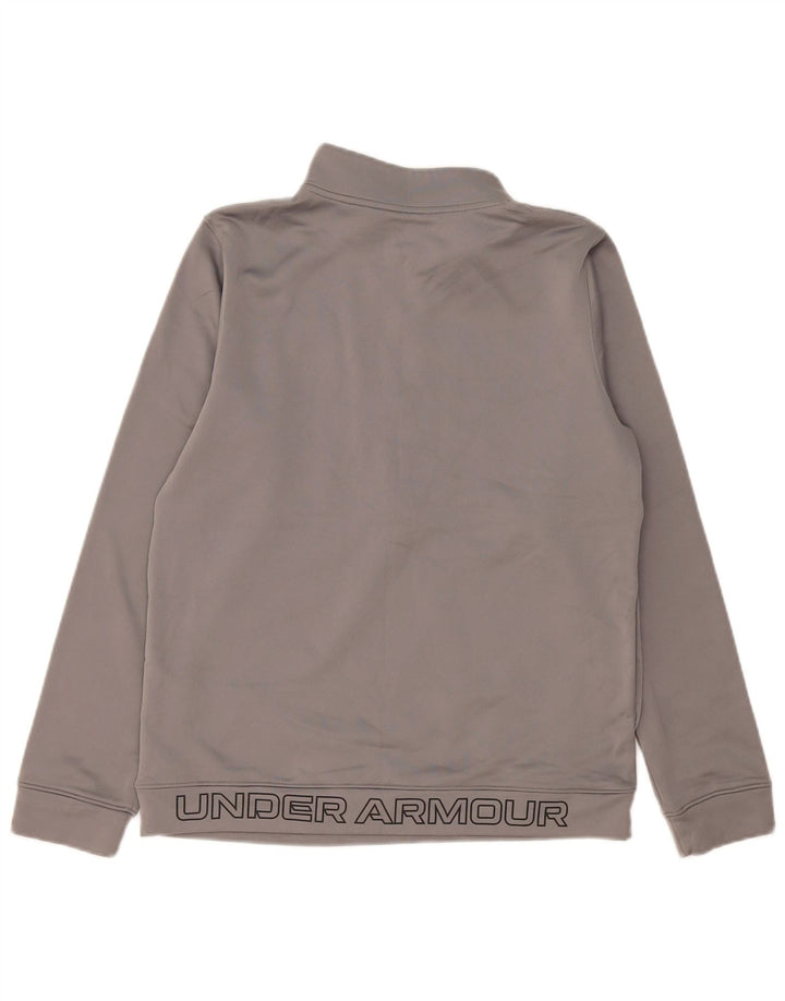 Толстовка с воротником на молнии для мальчиков Under Armour, джемпер, 13–14 лет, XL, серый полиэстер