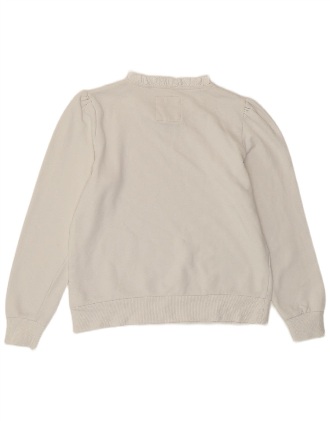 Женский свитер-свитшот CREW CLOTHING UK 12, средний размер, белый хлопок, белый