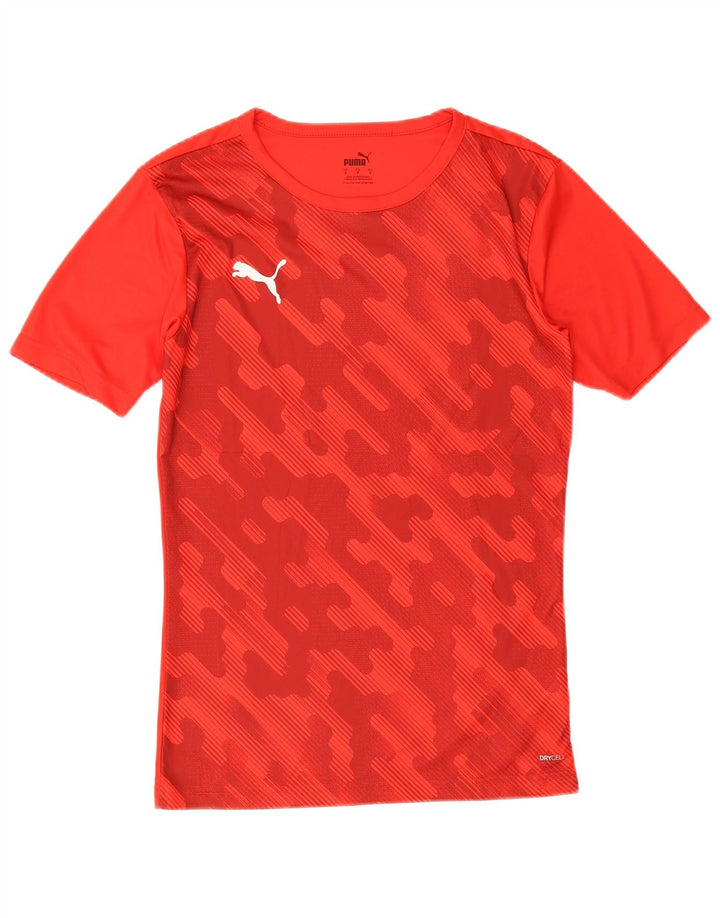 Мужская футболка Puma, маленькая красная с геометрическим рисунком
