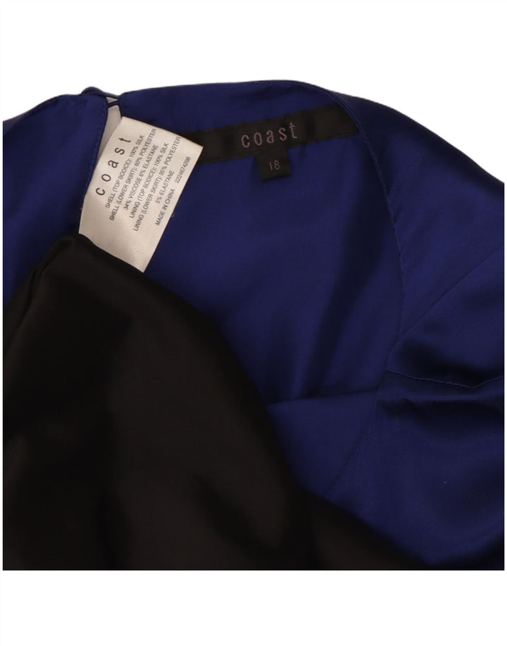 Женское платье-футляр COAST UK 18 XL, черное, полиэстер с цветными блоками