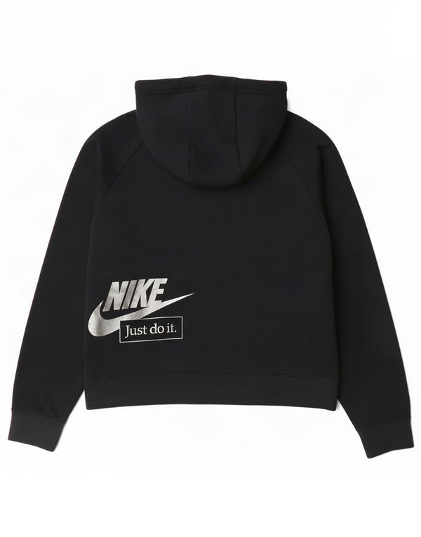 Женский укороченный свитер с капюшоном и молнией большого размера Nike UK 6 XS, серый хлопок