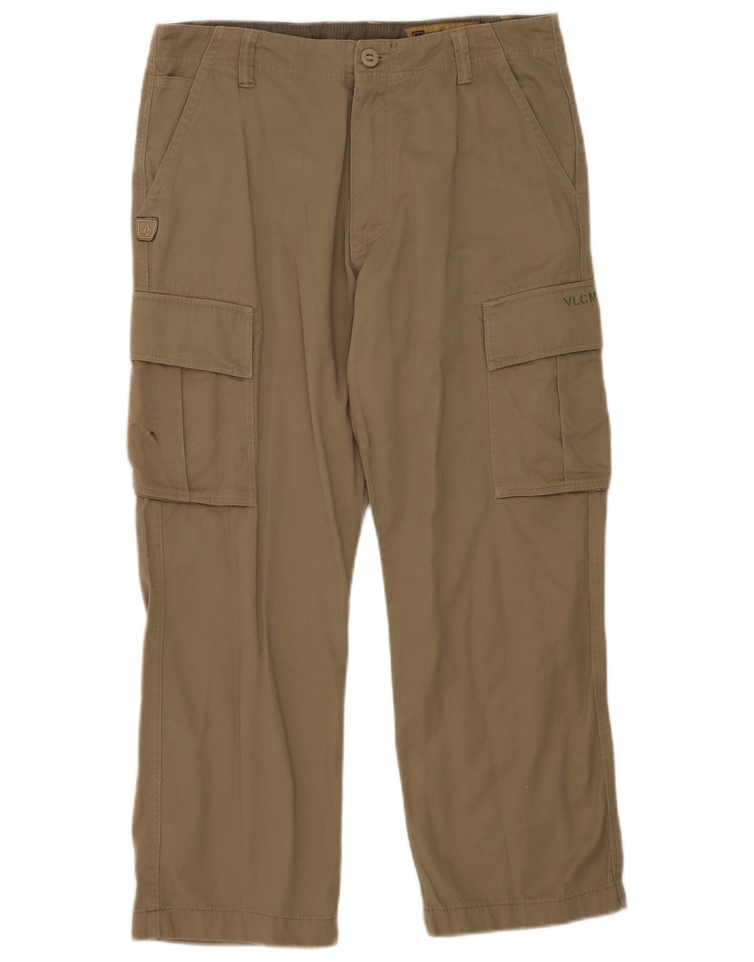 Мужские прямые брюки-карго Volcom W32 L27, хлопок цвета хаки