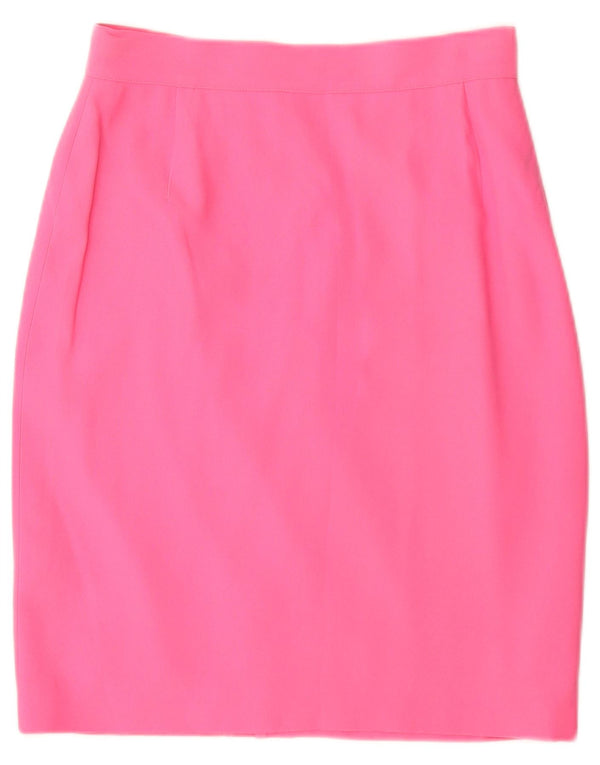 Винтажная женская юбка-карандаш с высокой талией IT 42 Medium W26 Розовый ацетат