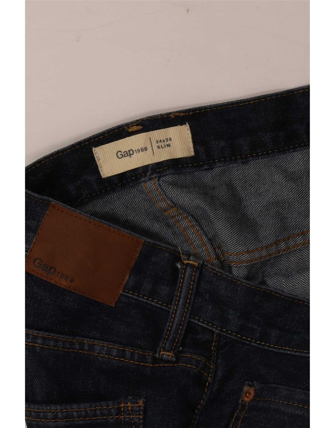 Джинсы мужские узкие Gap W34 L30 синие, хлопок