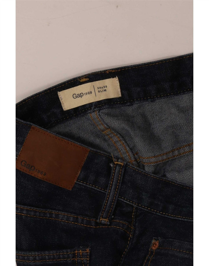 Джинсы мужские узкие Gap W34 L30 синие, хлопок