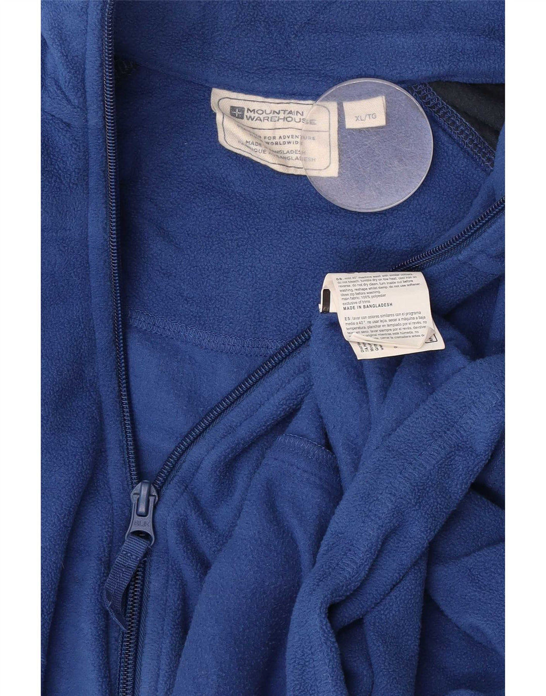 Мужская флисовая куртка Mountain Warehouse UK 42 XL, синяя, полиэстер с цветными блоками
