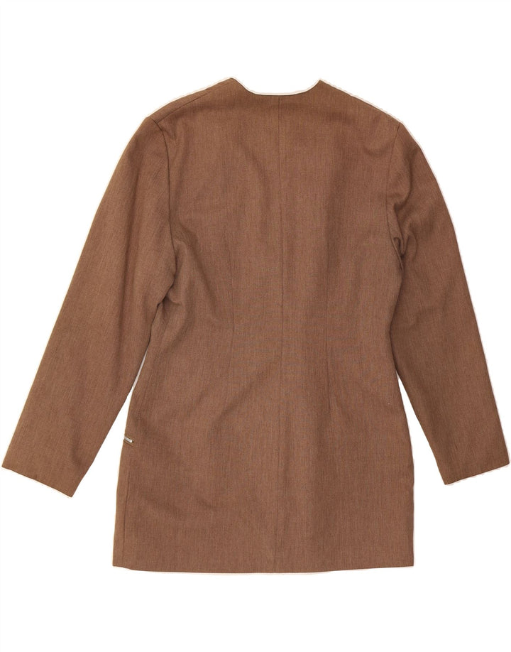 PIMKIE Womens 6 Button Blazer Jacket UK 12 Medium Brown Vintage Pimkie and Second-Hand Pimkie from Messina Hembry 