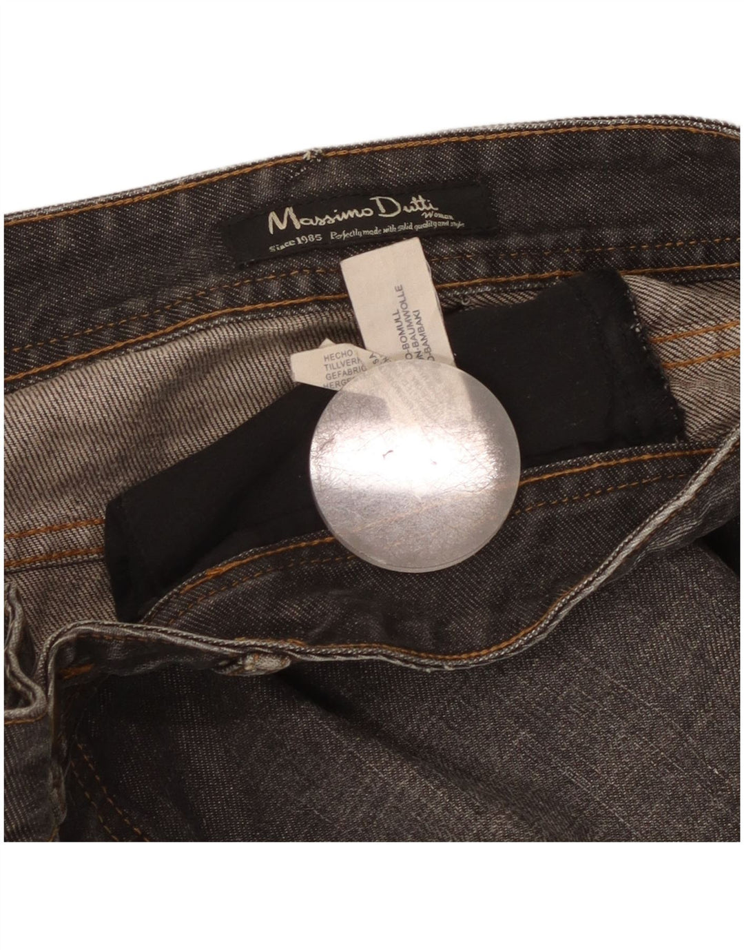 Женские джинсовые шорты-бермуды Massimo Dutti W28, средний серый хлопок