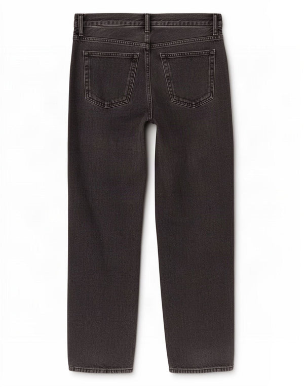 Женские прямые джинсы Zara с высокой талией EU 40 Medium W30 L27, черный хлопок