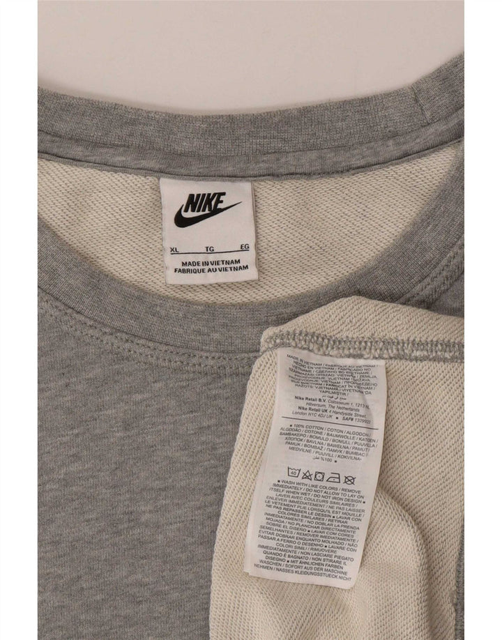 Мужской свитер Nike Jumper XL, серый хлопок с крапинками