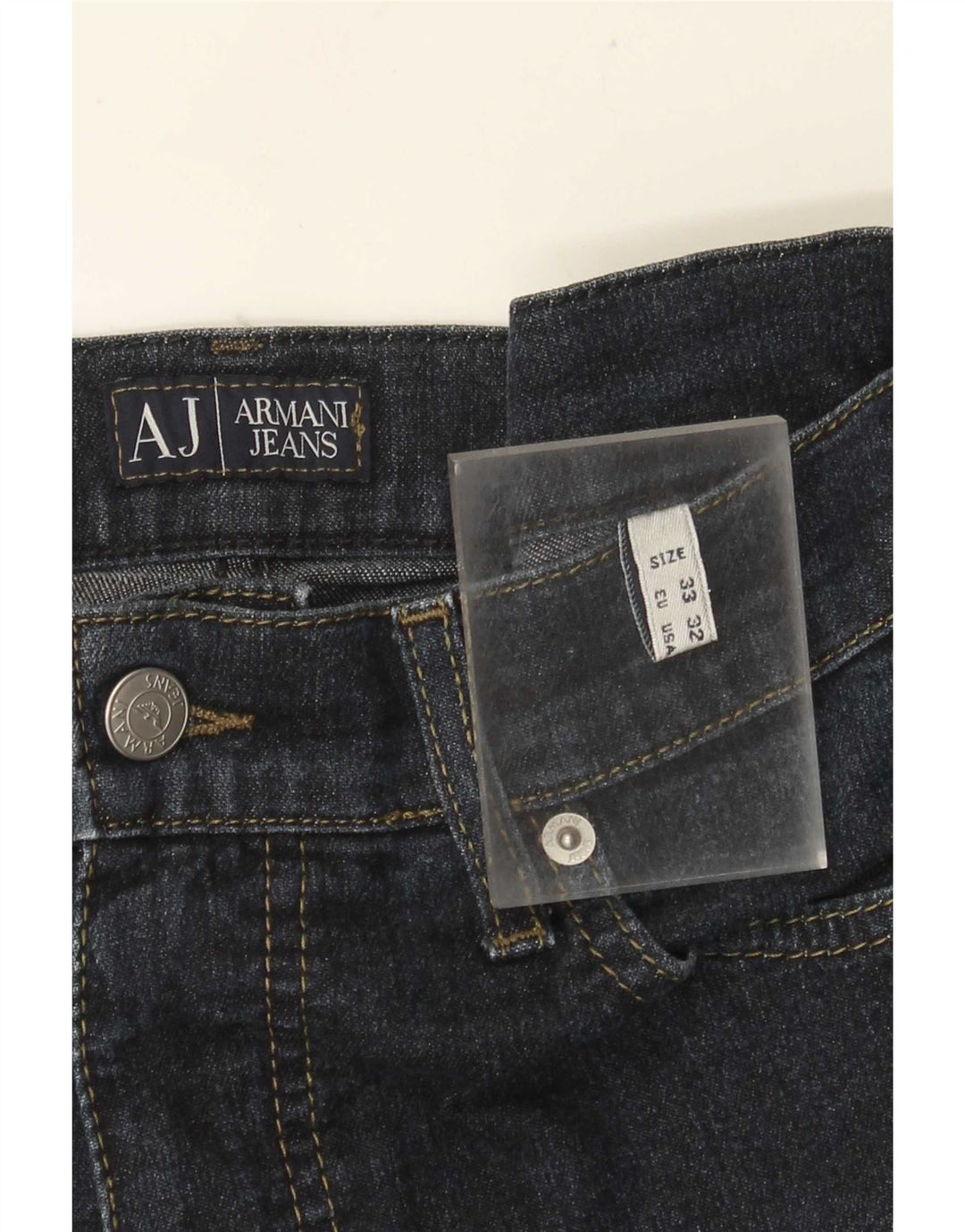 Armani Jeans Женские прямые джинсы W33 L34 Темно-синие