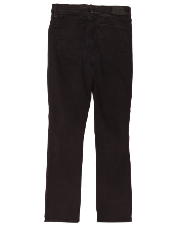 Женские прямые джинсы Levi's 724 с высокой посадкой W30 L30, черный хлопок