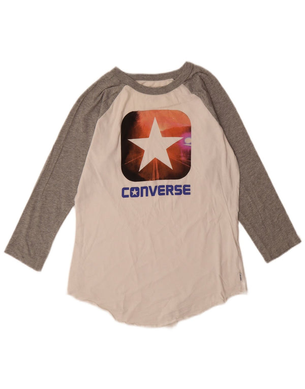 Женские кроссовки Converse с рисунком, рукавом 3/4, UK 6 XS, белые, с цветными блоками