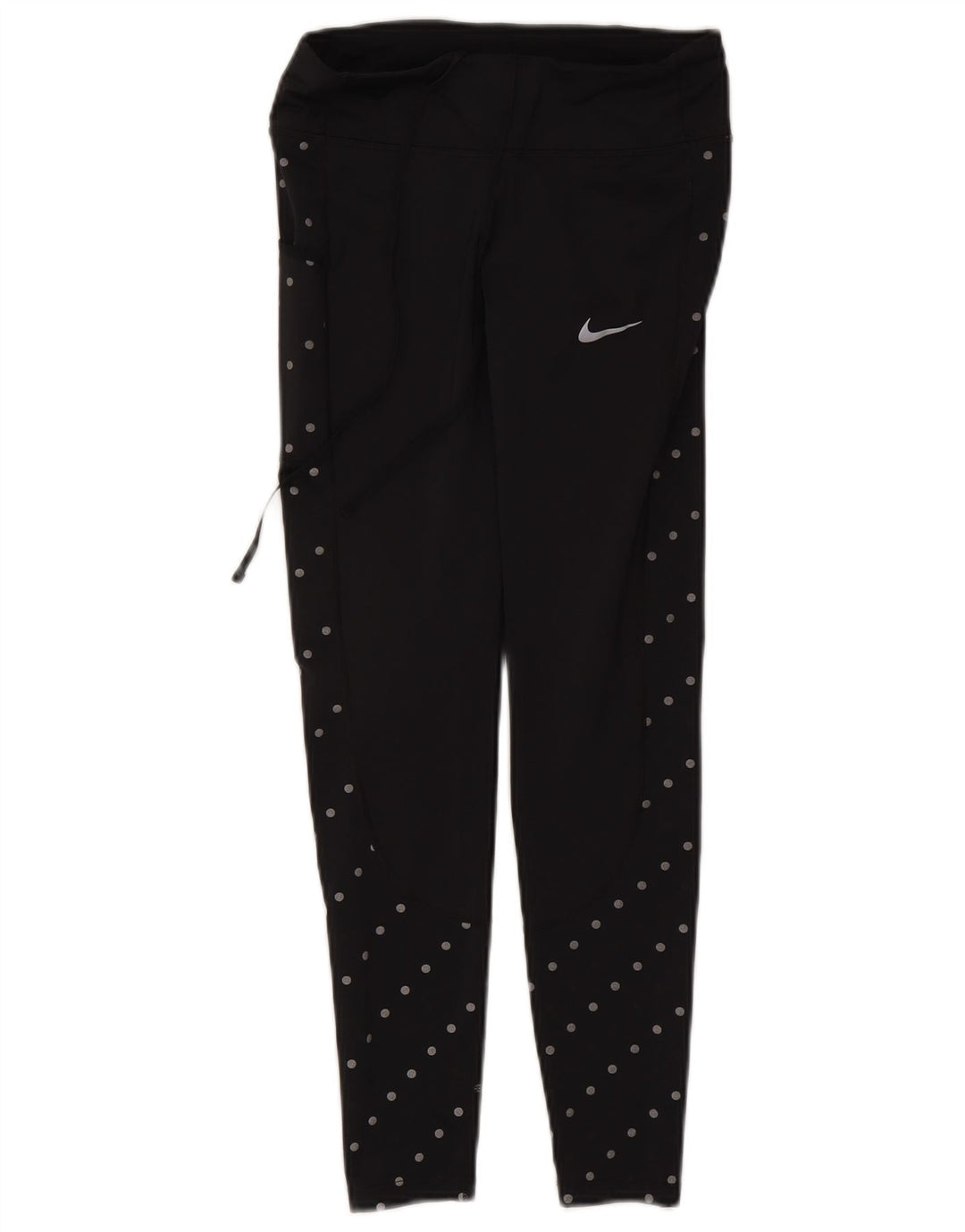 Женские леггинсы Nike UK 8, маленькие черные пятнистые полиэстер
