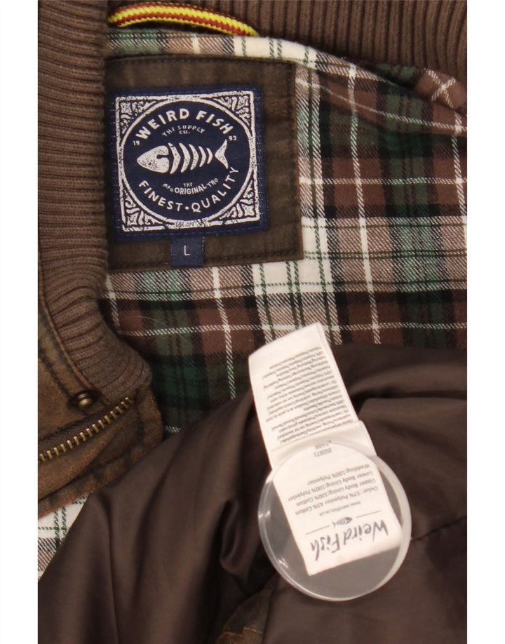Мужской утепленный жилет WEIRD FISH UK 40, большой размер, коричневый из полиэстера