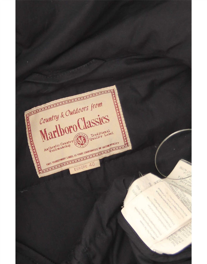 Женское стеганое пальто с капюшоном Marlboro Classics EU 40, средний темно-синий, хлопок