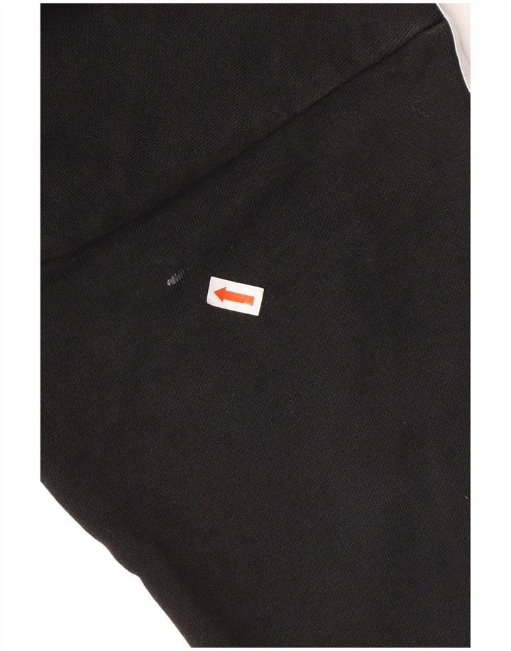 Женский укороченный джемпер с капюшоном ADIDAS, размер UK 8, маленький, черный, хлопок