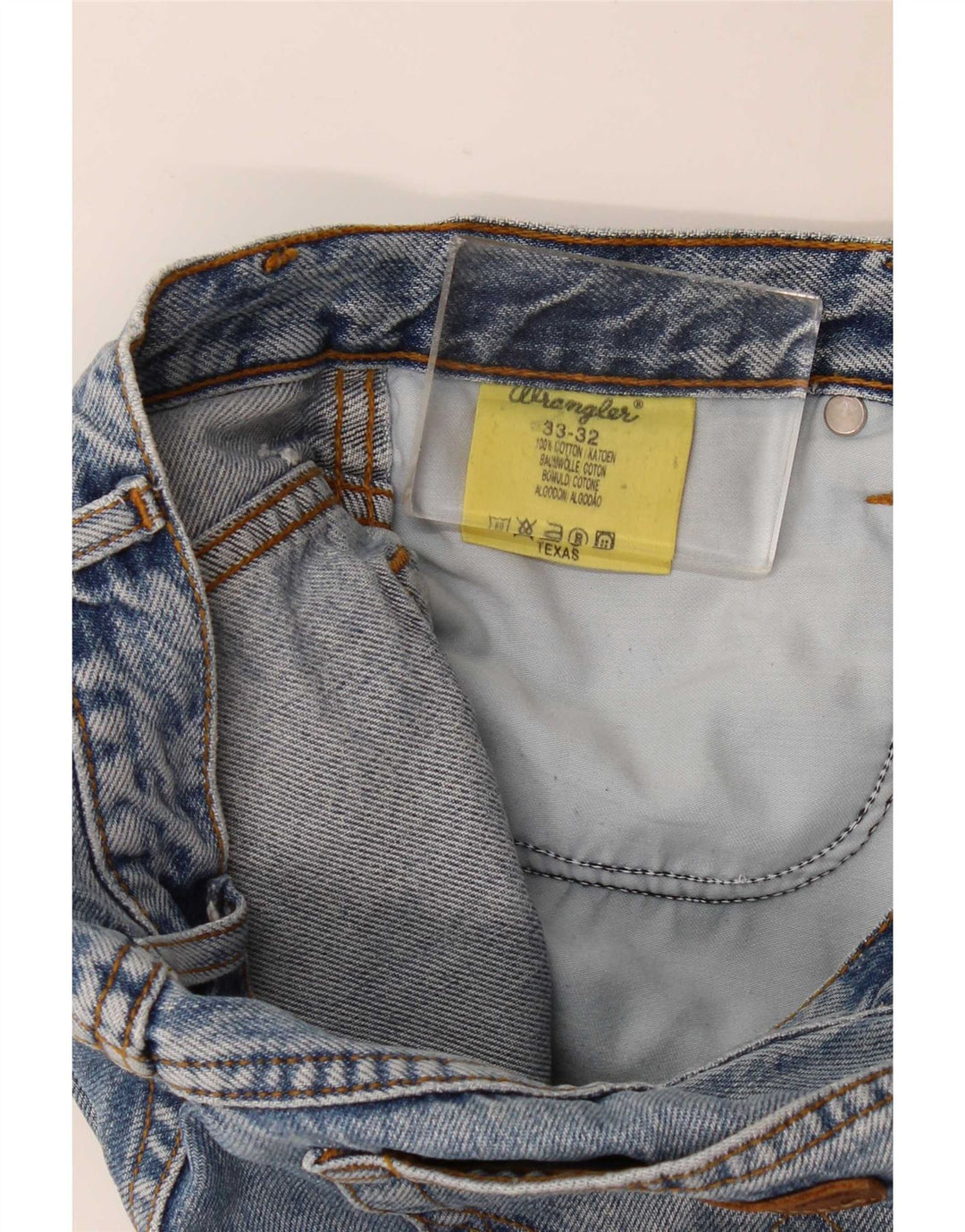 Мужские прямые джинсы Wrangler Texas W33 L32, синий хлопок