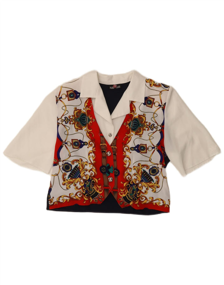 Женская укороченная блузка-рубашка PARK LANE EU 38, средний разноцветный пейсли