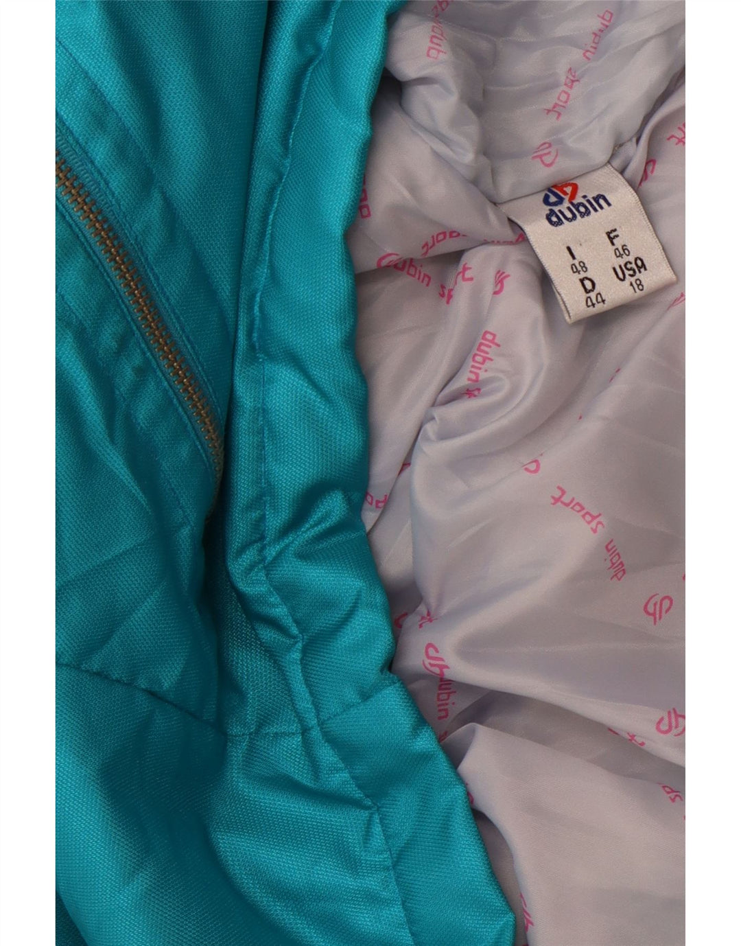 Женская лыжная куртка большого размера DUBIN EU 44 XL, синяя, спортивная с цветными блоками