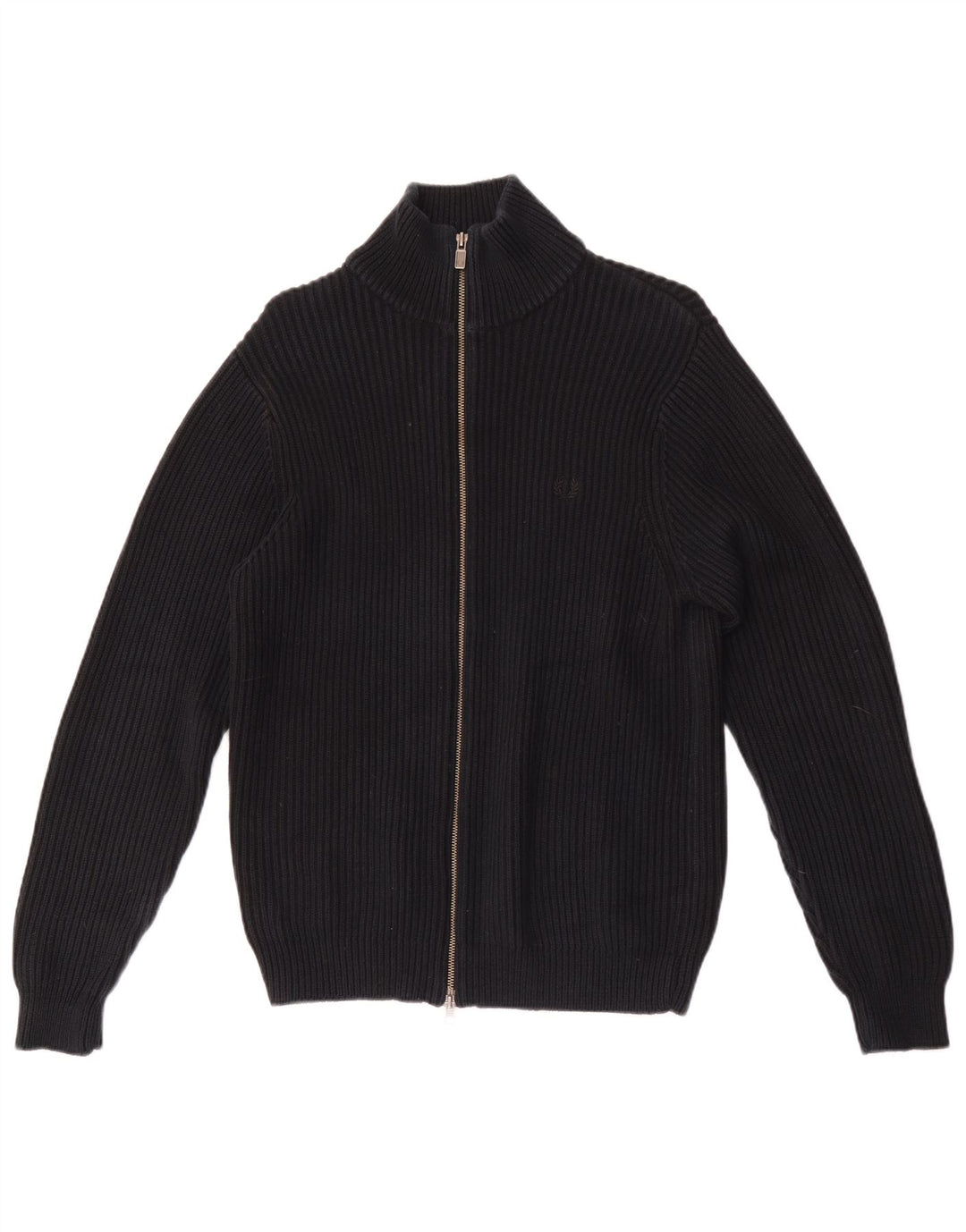 Мужской кардиган Fred Perry, средний черный хлопковый свитер