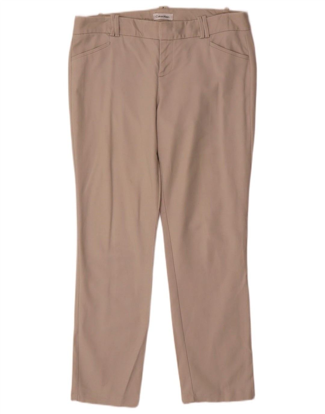 Женские прямые повседневные брюки Calvin Klein, США 8, средние W32 L28, бежевые