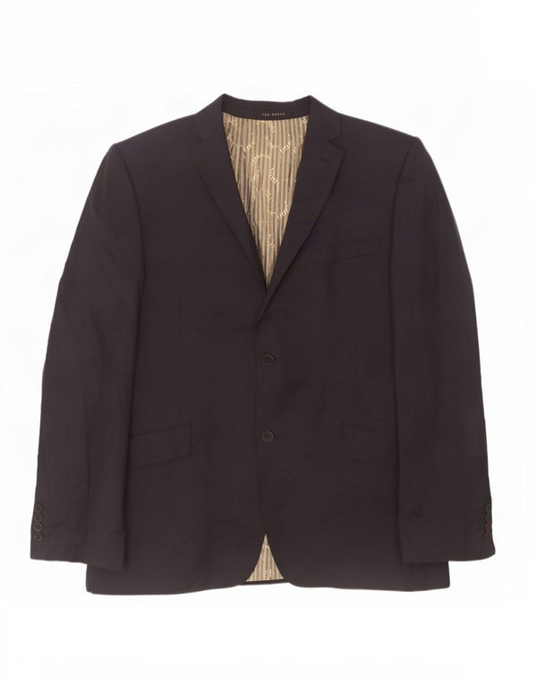 Мужской пиджак на 2 пуговицах Ted Baker UK 44 2XL темно-синий шерстяной