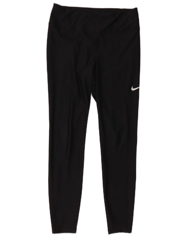 Женские леггинсы Nike Dri Fit UK 14, средний черный полиэстер