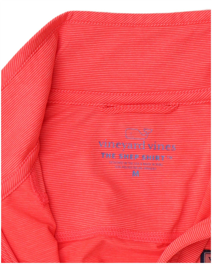 VINEYARD VINES Женский топ с воротником на молнии и длинными рукавами, UK 14, средний розовый в полоску