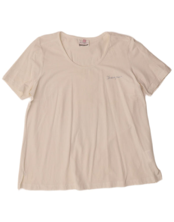 Женская футболка комфортного кроя CHAMPION, топ UK 20, 2XL, белый хлопок
