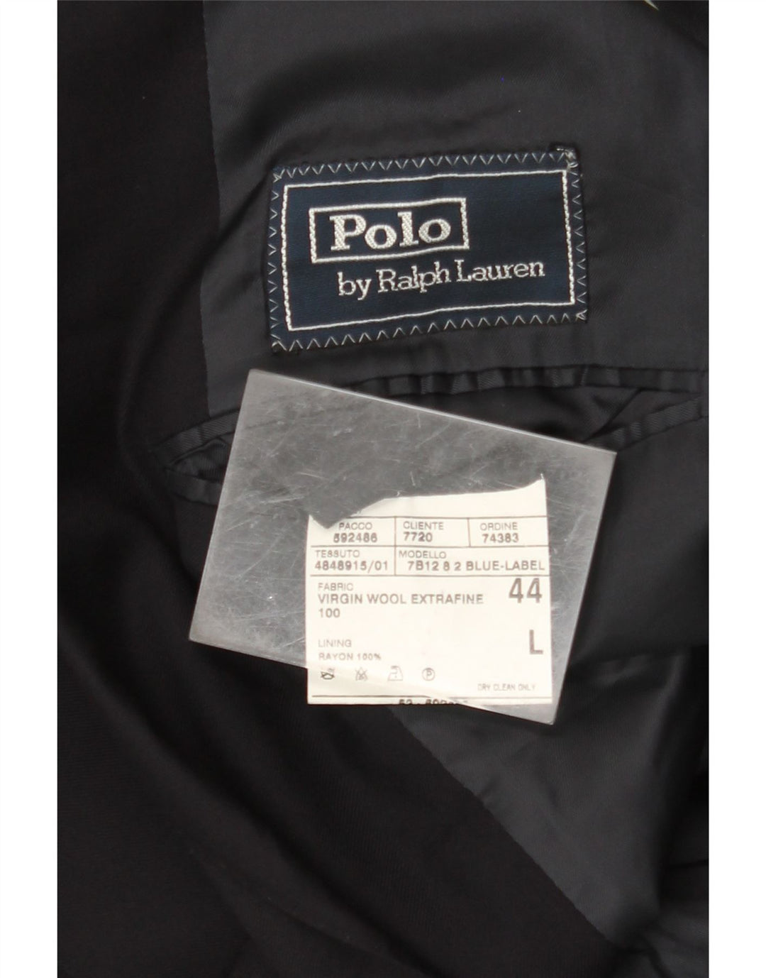 Мужской пиджак POLO RALPH LAUREN на 2 пуговицах, Великобритания 44, 2XL, темно-синий, шерстяной