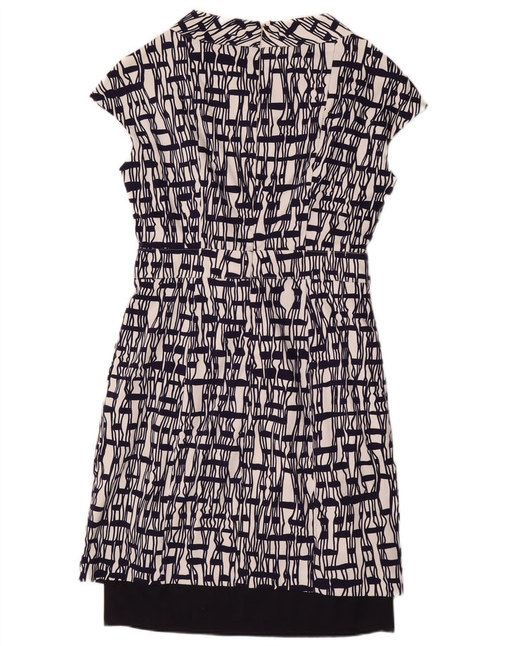 VINTAGE Womens Sheath Dress UK 12 Medium Navy Blue Striped
