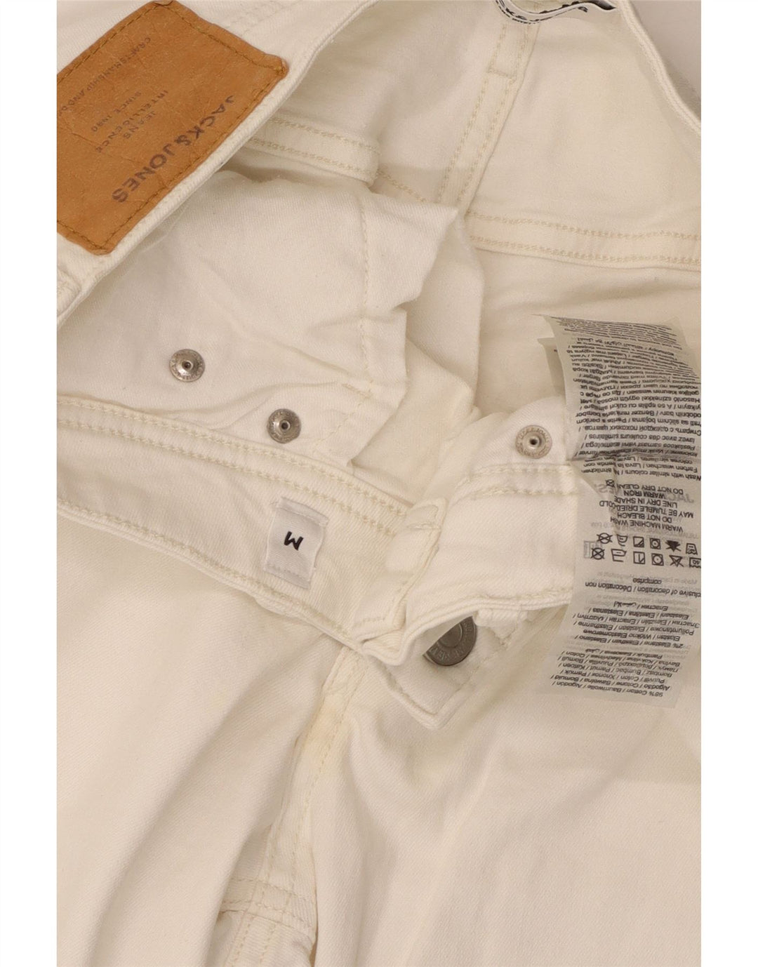 JACK & JONES Мужские джинсовые шорты стандартного кроя среднего размера W32, белый хлопок