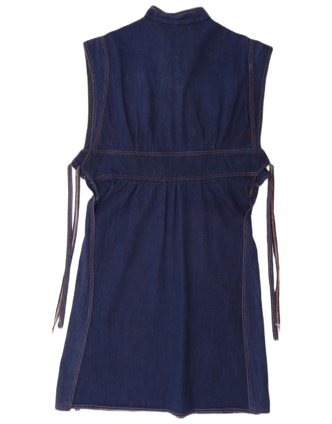 ВИНТАЖНОЕ женское джинсовое платье UK 14, средний синий