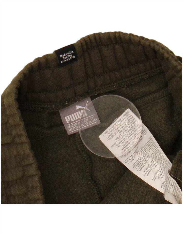 Спортивный костюм Puma для мальчиков, брюки для бега, 15–16 лет, хлопок цвета хаки