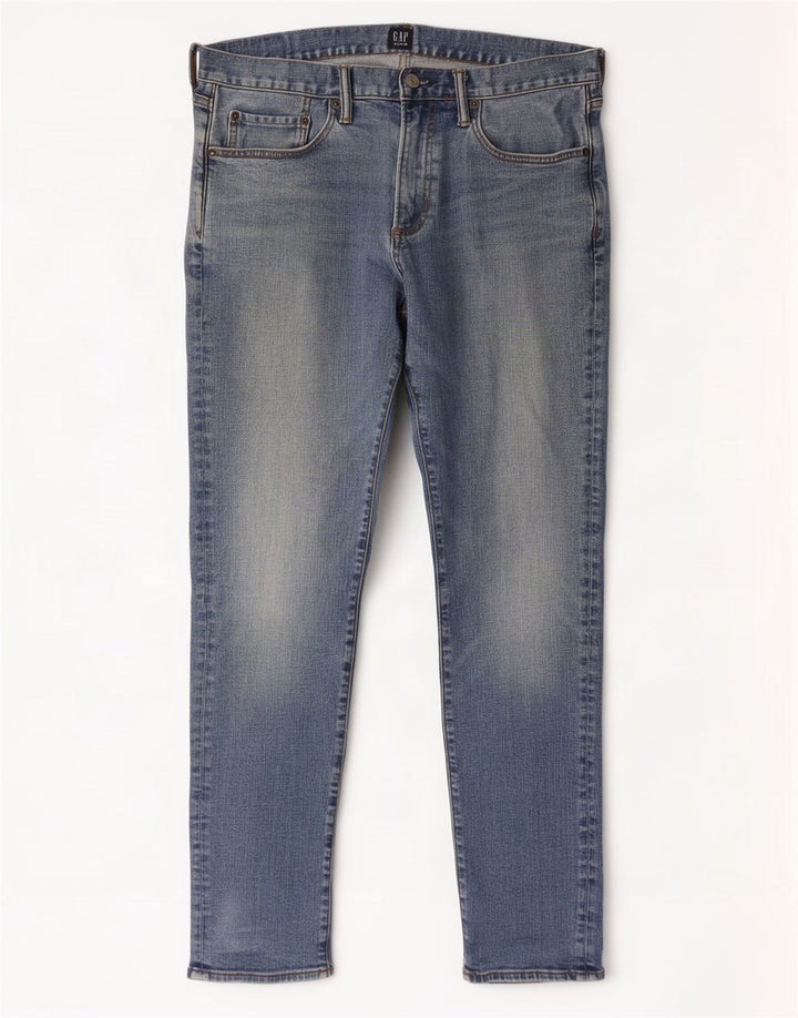 Мужские узкие джинсы Gap W32 L32 синие, хлопок