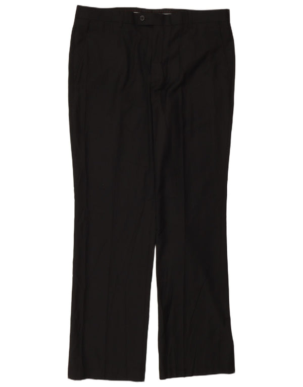 Мужские прямые брюки Pierre Cardin W36 L32, черный полиэстер