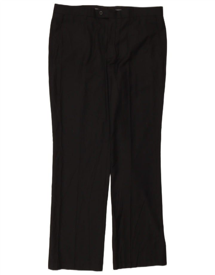 Мужские прямые брюки Pierre Cardin W36 L32, черный полиэстер