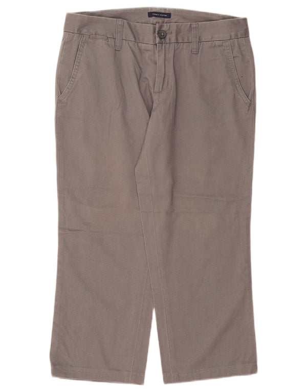 TOMMY HILFIGER Женские прямые укороченные брюки США 4, маленькие W25 L22 Серые