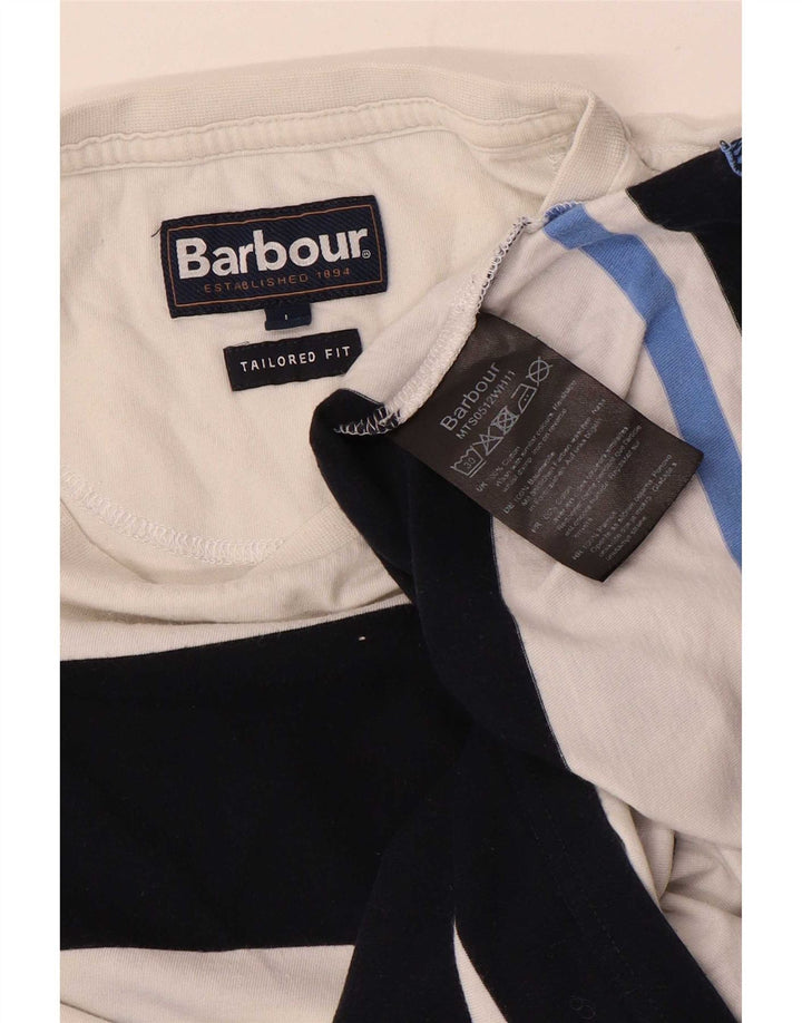 Мужская футболка Barbour из хлопка в большую белую полоску