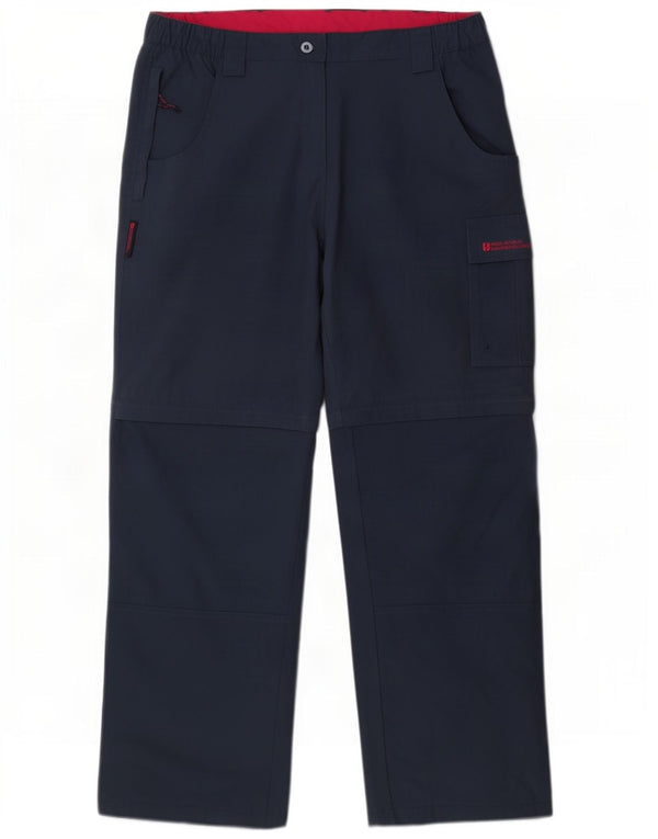 Mountain Warehouse Womens Cargo Trousers UK 14 Large W34 L29 Navy Blue