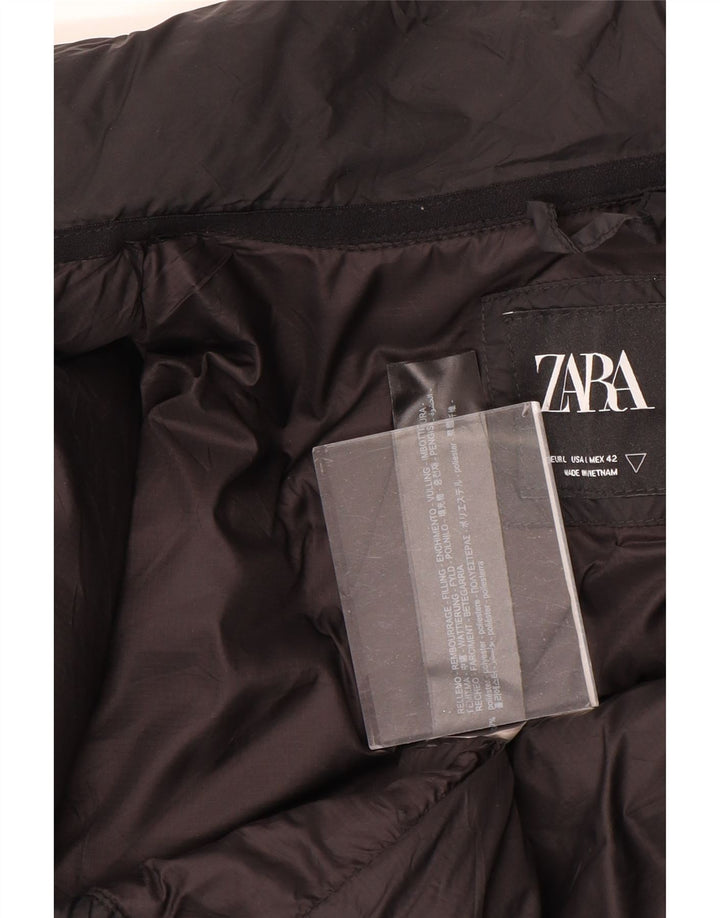 Мужская стеганая куртка Zara UK 40, большая черная полиэстер