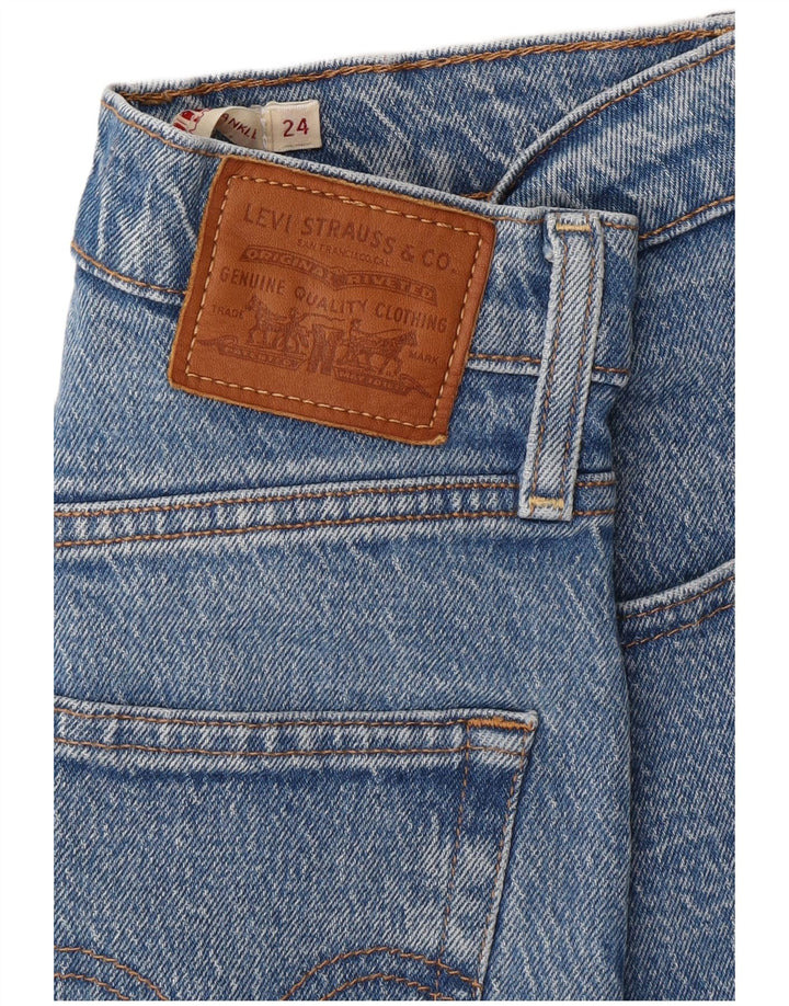 Женские прямые джинсы LEVI'S Ribcage W24 L28, синий хлопок