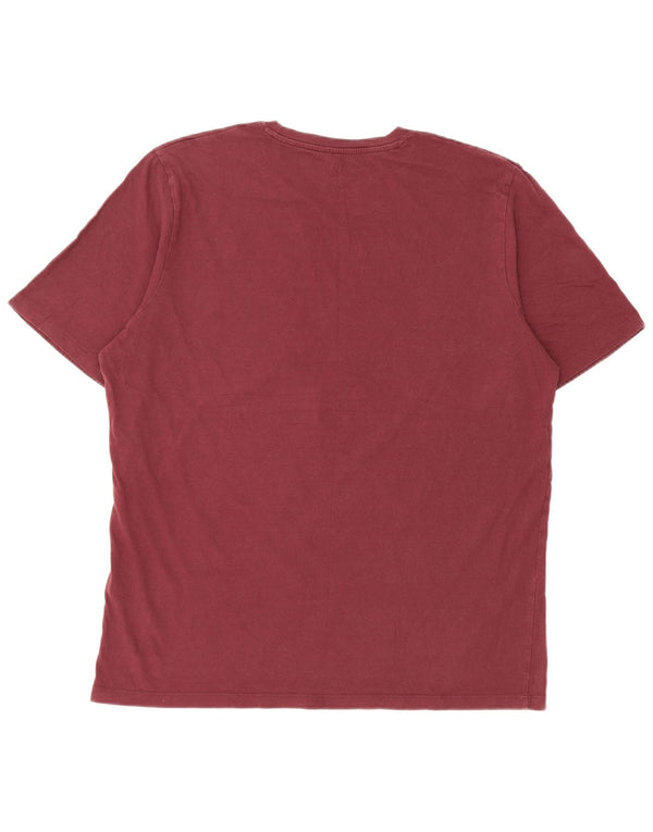Мужская футболка с рисунком Jack & Jones Top 2XL бордовый хлопок