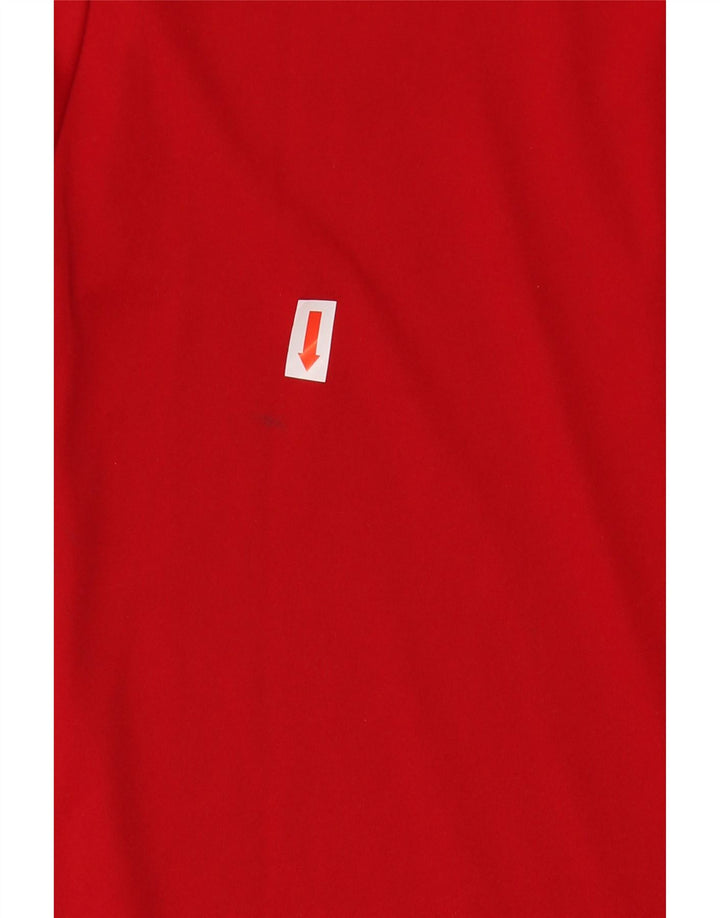 Мужская футболка ADIDAS Climalite Top XL, красный полиэстер с цветными блоками
