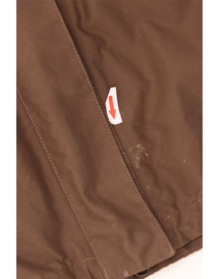 Женская парка Jack Wolfskin с капюшоном UK 16, большой коричневый полиэстер