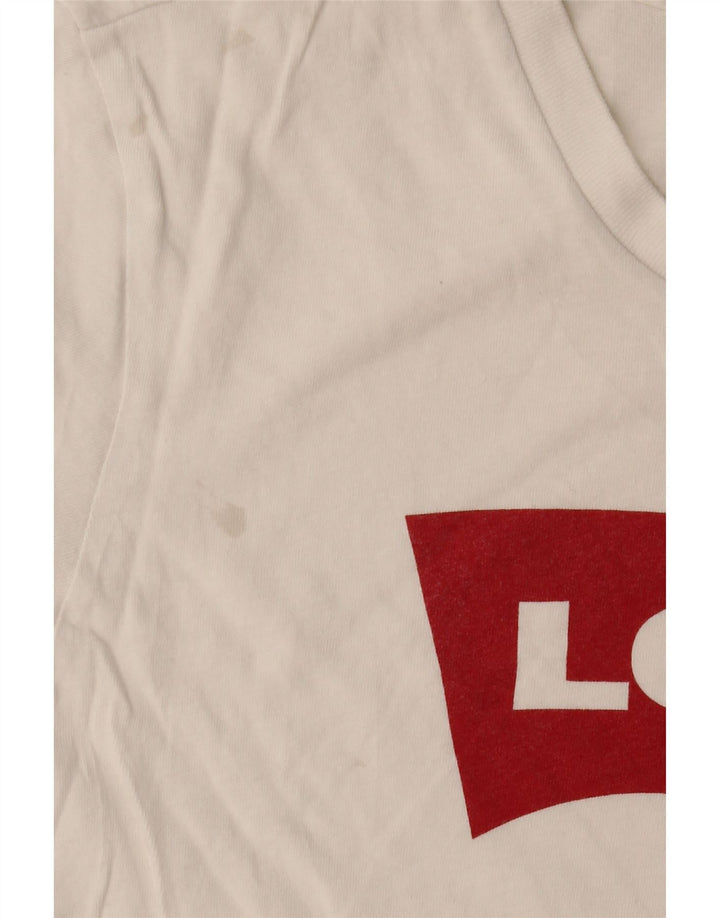 Женская футболка с рисунком Levi's Top UK 14, средний белый
